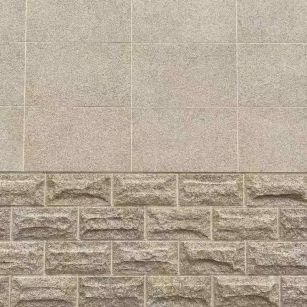 铁岭 黄金麻自然面蘑菇石配荔枝面干挂