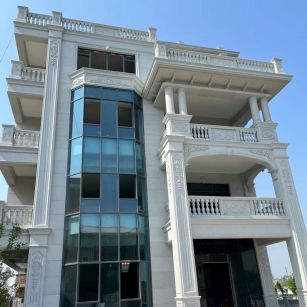 铁岭 白麻花岗岩别墅外墙干挂效果展示