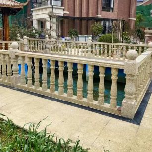 铁岭黄金麻花岗岩石材栏杆，扶手，将军柱，花瓶柱