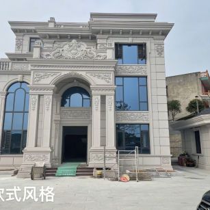 铁岭 白麻花岗岩别墅外墙干挂