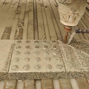 铁岭 芝麻白花岗岩石材盲人石、盲道石、盲点石