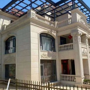 铁岭 黄金麻花岗岩荔枝面别墅外墙干挂