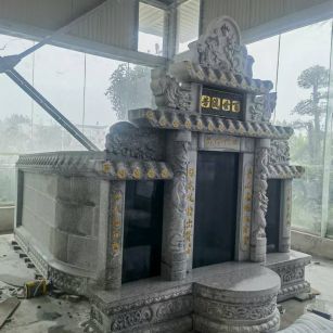 铁岭 芝麻白墓碑效果展示图