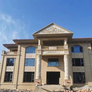 铁岭 黄金麻花岗岩别墅外墙干挂