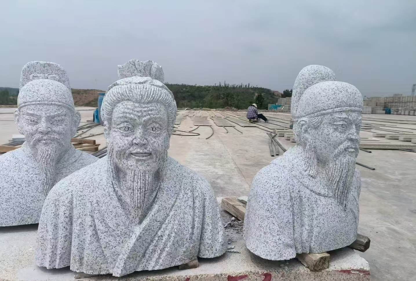 铁岭 白麻花岗岩石材人物立体雕刻