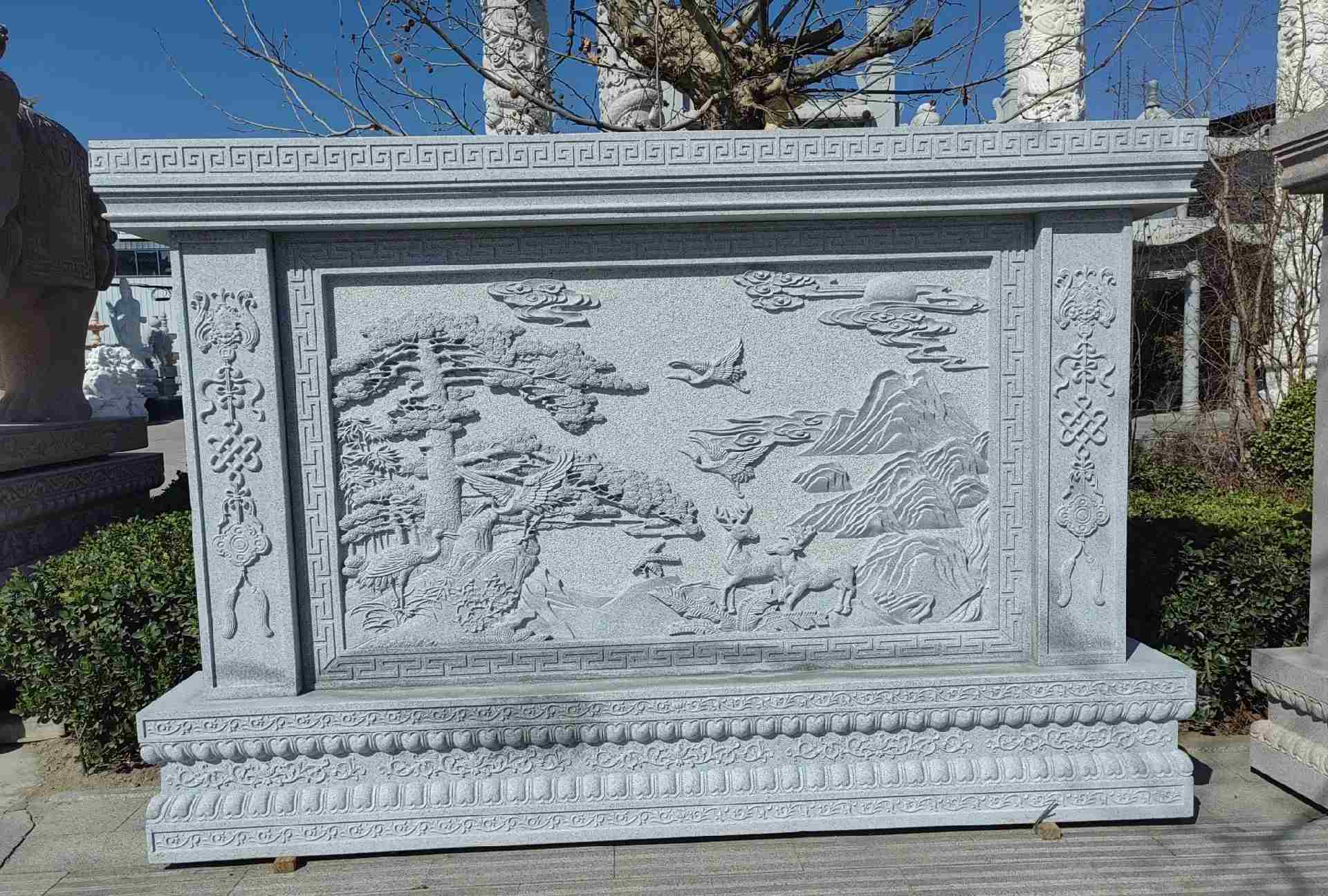 铁岭 芝麻白大型照壁，屏风，影壁