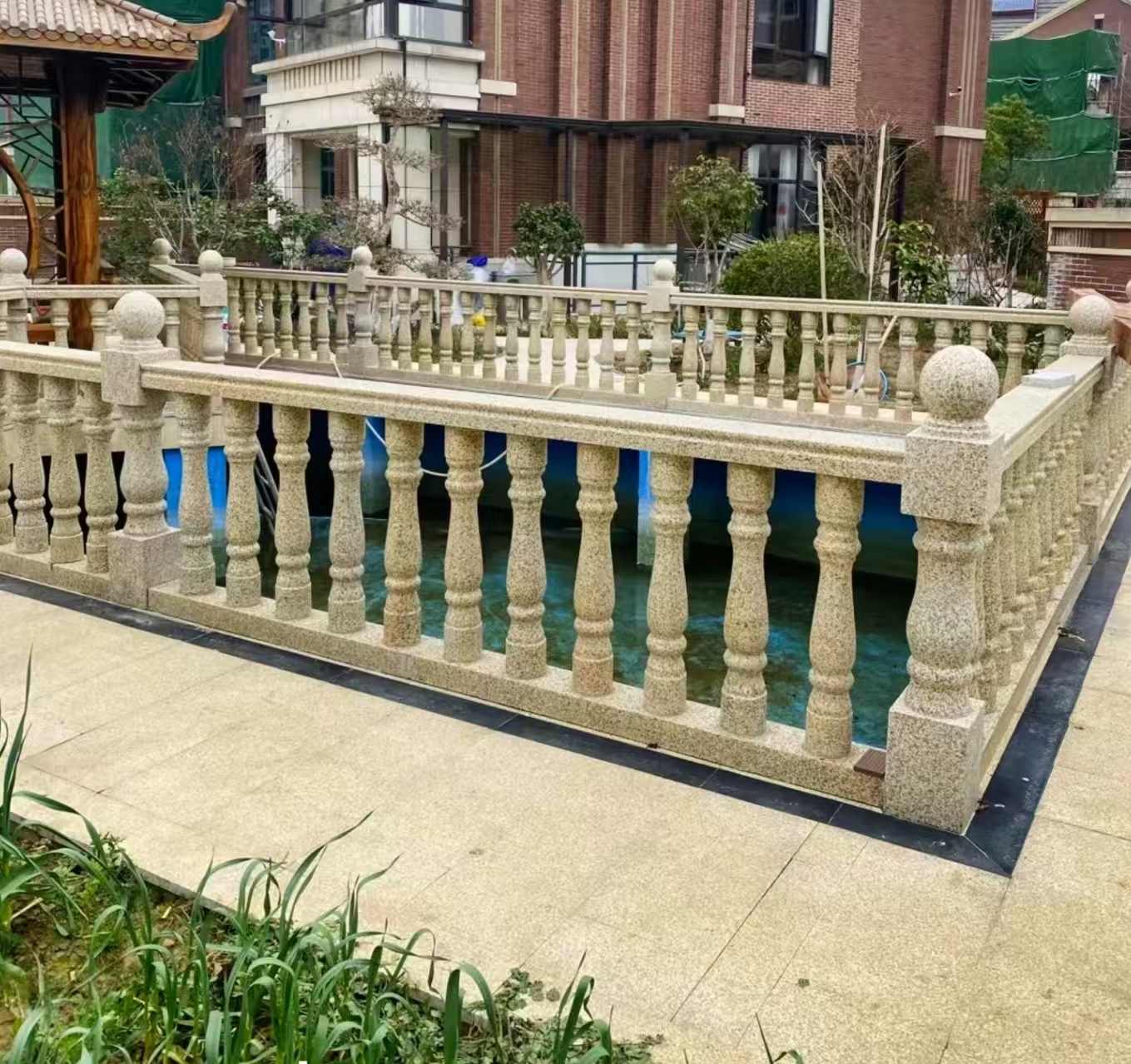 铁岭黄金麻花岗岩石材栏杆，扶手，将军柱，花瓶柱