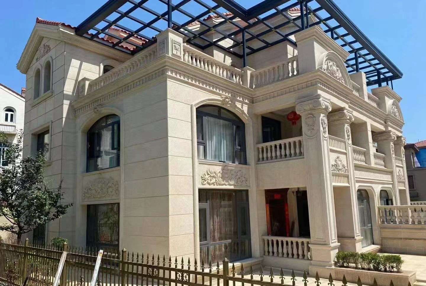 铁岭 黄金麻花岗岩荔枝面别墅外墙干挂