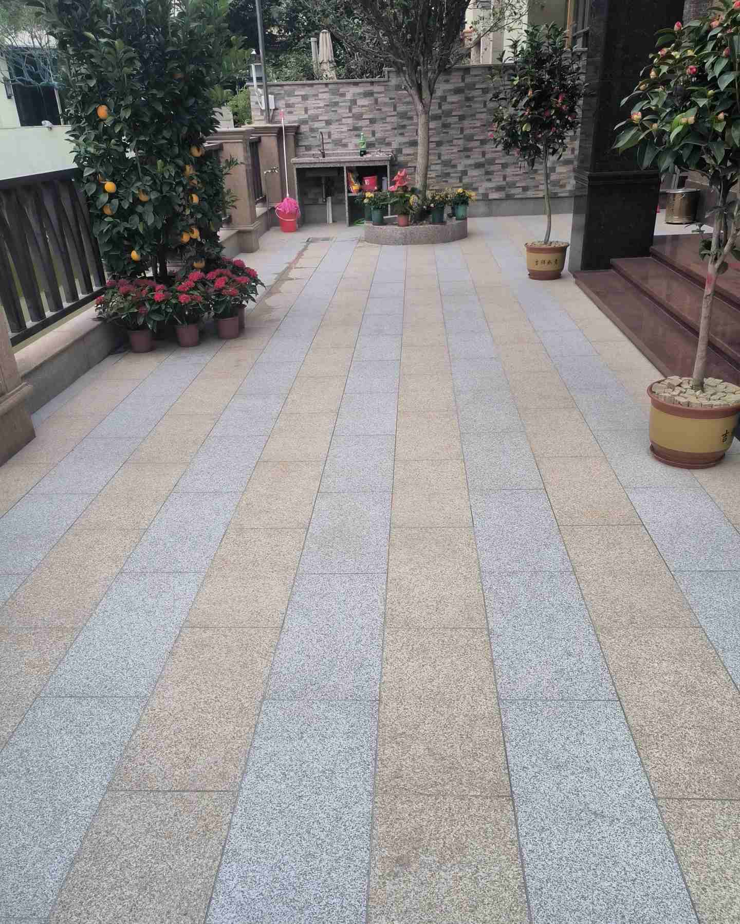 铁岭 黄金麻白麻荔枝面庭院铺装展示